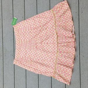NWT Lilly Pulitzer Largo Linen Skirt with Ruffle Hem